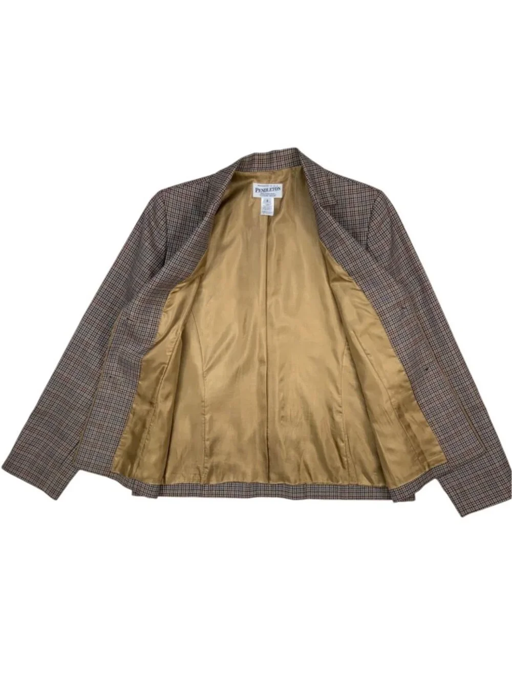 Pendleton Wool Plaid Blazer Jacket 6 Feather Pin Heritage - Picture 10 of 15
